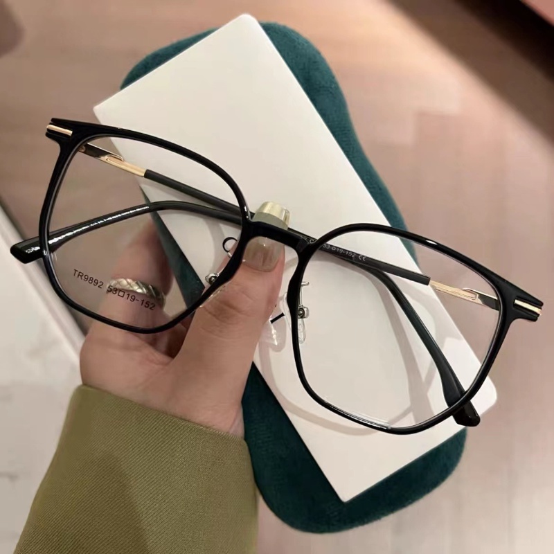 (YUZHU) Oversized Frame Irregular Anti Blue Light Kacamata Untuk Wanita Korea Fashion TR90 Kacamata Komputer Anti Radiasi