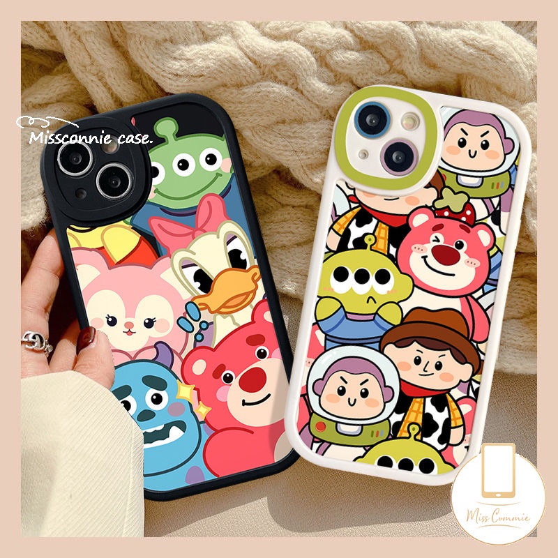 Casing Toy Story Disney Lucu Realme C35 C15 C11 C53 6i 9i 5 6 8i C55 C12 8Pro 6s 8 5i 7i 10 Pro+C31 C30 C25Y C20 C20A C25s C21Y C21 GT C2 C3 Kartun Strawberry Bear Manyo Lembut Sarung