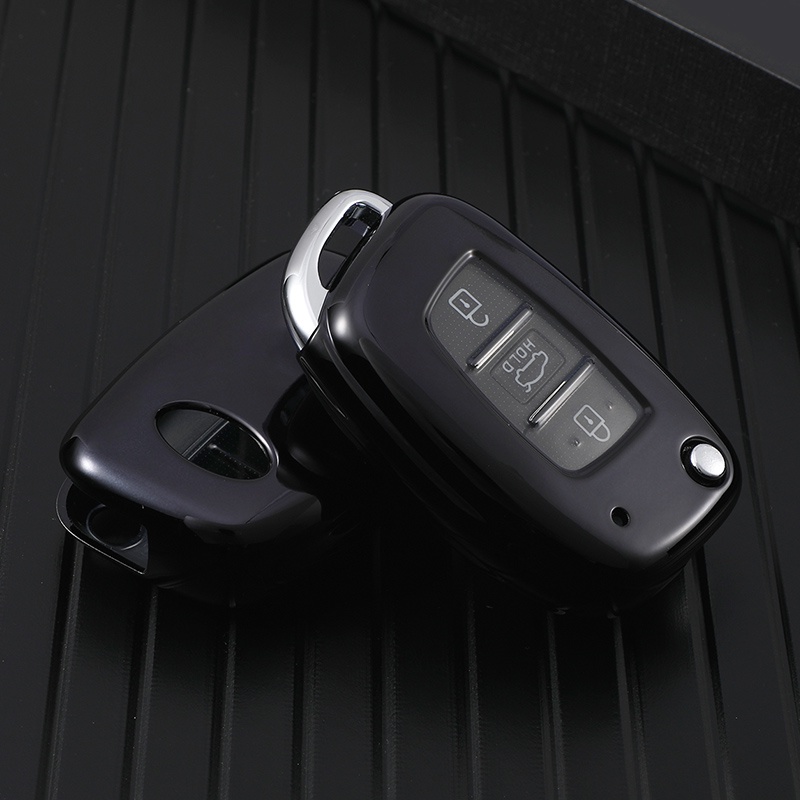 Mobil 3tombol Key Case Cover Untuk Hyundai Tucson I40 I20 I10 IX35 IX45 Creta Santa Fe Cover Keyless Fob Aksesoris