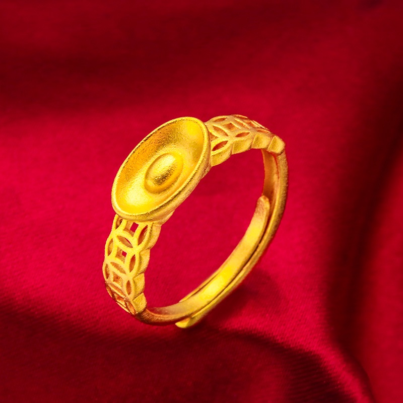 Goldkingdom Perhiasan Fashion 24K Bangkok Aksesoris Ready Stock Gelang Harta Karun Wanita Baru Gelang Cincin Emas Pasir