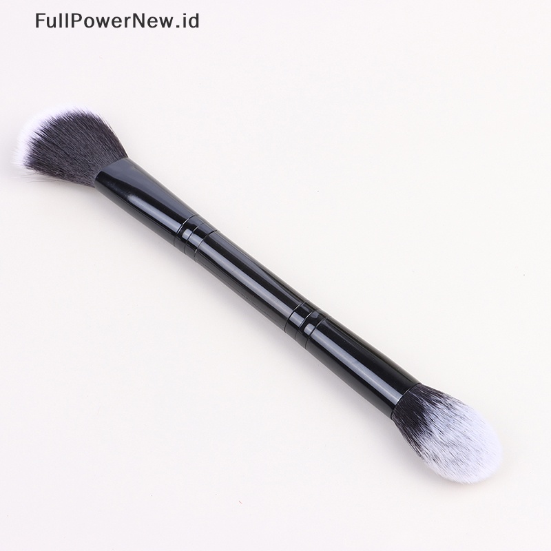 Power Double Head Makeup Brushes Face Contour Brush Alat Makeup Brush Blush Rambut Lembut ID