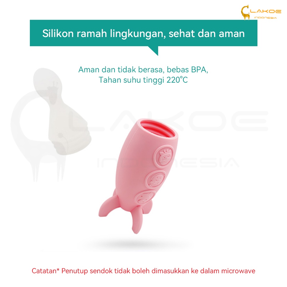 Lakoe Sendok Botol Mpasi Silikon/Botol sendok mpasi/Baby Feeding Spoon Dispenser/Botol Dot Silicone sendok makan bayi