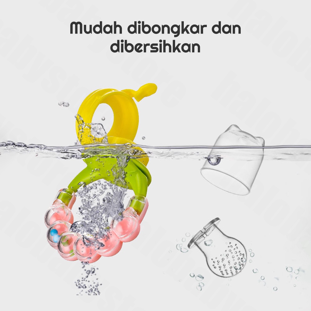 Halo Baby Empeng Dot Buah Bayi/Baby Fruit Feeder Rattle Teether/Dot buah bayi Pacifier Gigitan Bayi