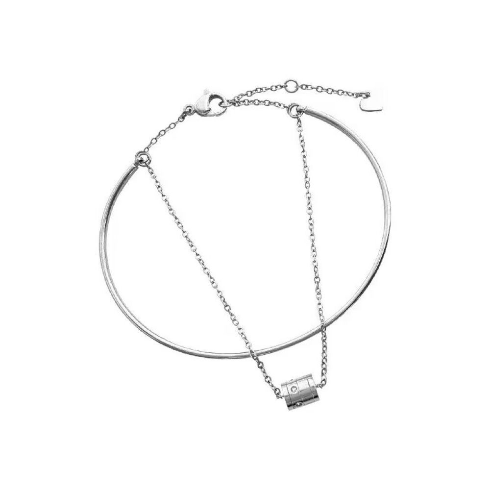 GROSIR Gelang tangan kombinasi tabung titanium stainless steel 316L import berkualitas anti karat bisa bayar di tempat COD