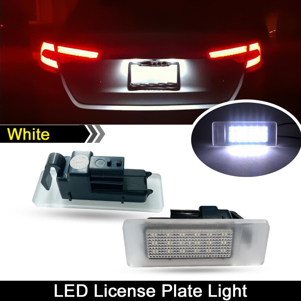 2pcs Kecerahan Tinggi Putih Lampu Plat Nomor LED Plat Lampu Untuk Nissan Leaf Infiniti Q50 Dacia Duster II Renault Megane