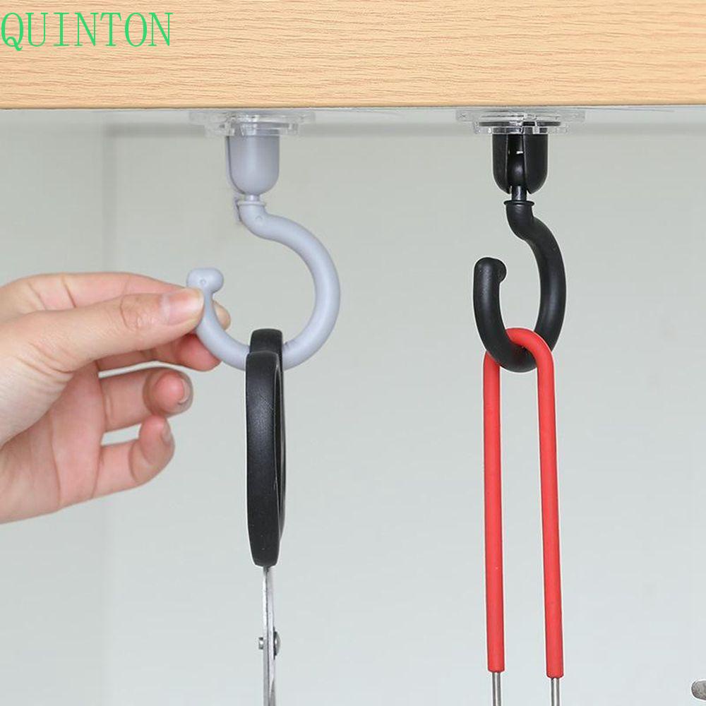Pengait Perekat QUINTON Oilproof360° Rotating Reusable Ceiling Seamless Heavy Duty Overhead Hooks