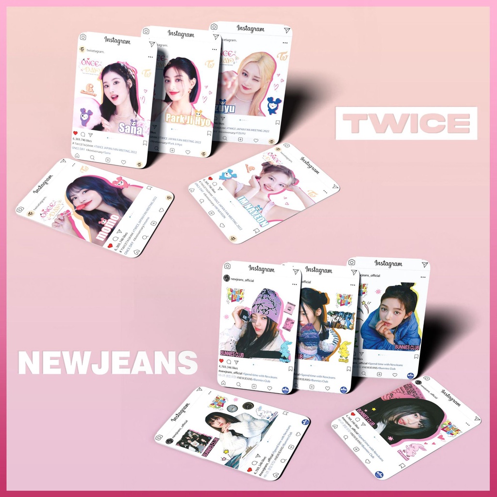 8-9pcs /set TWICE NJ Photocard READY TO BE PVC Card NJ Transparan Bening Kpop Postcard