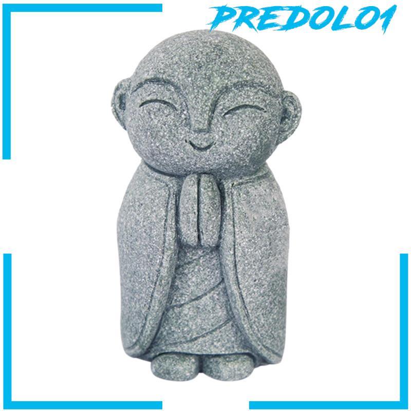 [Predolo1] Kerajinan Patung Monk Buddha Hiasan Tangki Ikan Untuk Dekorasi Desktop Mobil
