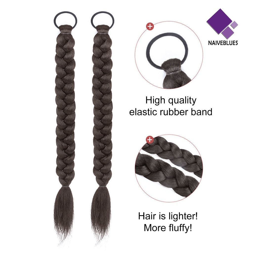 &lt; Naiveblues &gt; 1pasang Wig Wanita Mudah Dipakai Nyaman Alat Makeup Sutra Tinggi Lucu