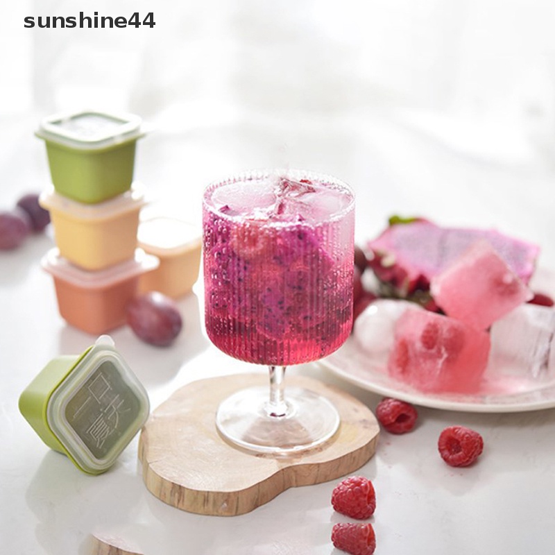 Sunshine Mandiri Es Batu Besar Ice Tray Cetakan Silikon Penyimpanan Rumah Membuat Ice Box ID