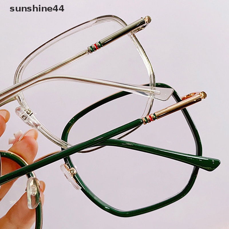 Sunshine ins Tanpa makeupSquare frame Glassestransparan Eyewear Glasses Untuk Wanita ID