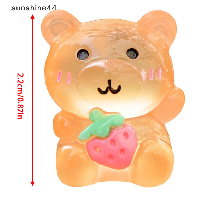 Sunshine 1Pc Luminous Cute Bear Micro Ornamen Miniatur Pot Dekorasi Landscape ID