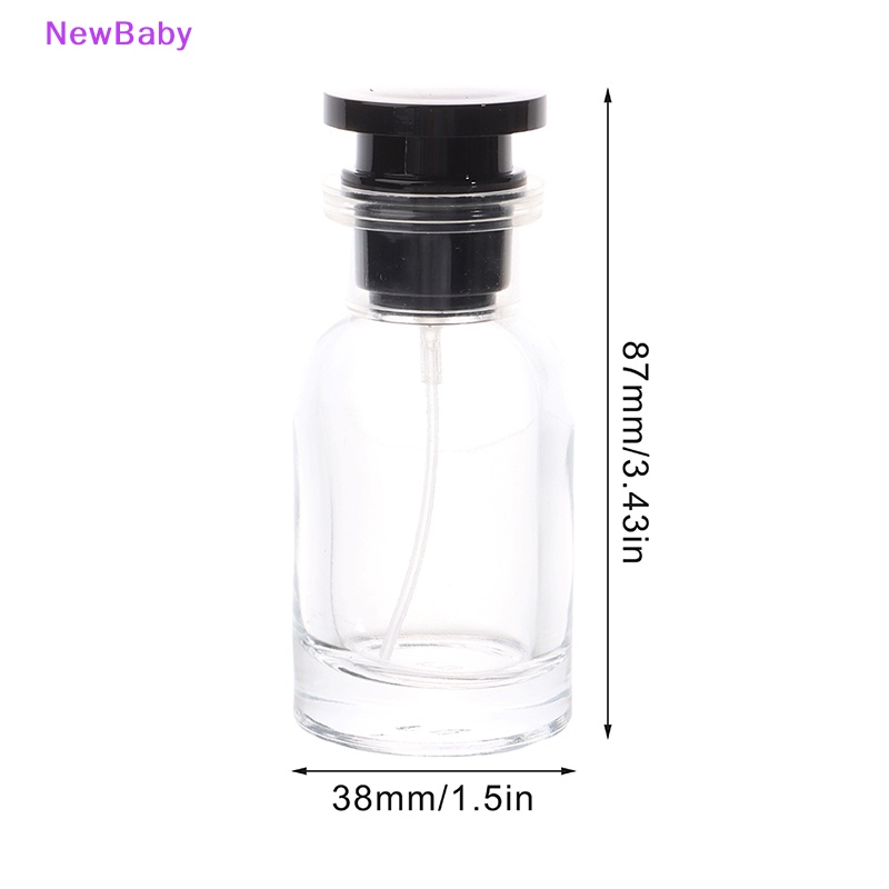 Newbaby 1Pc 30ml Travel Botol Misty Kosong Kaca Transparan ID