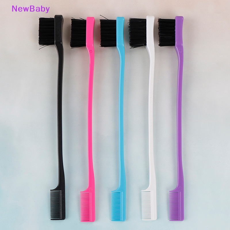 Newbaby Sikat Kontrol Tepi Wanita Berguna Sisir Dua Sisi hair gel Halus natural look ID