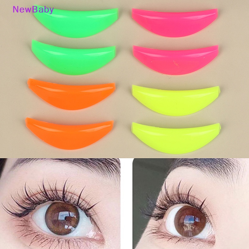 Newbaby 4pasang Reusable Eyelash Lift Perming Silicone Curler Curling Pads Batang Perisai ID