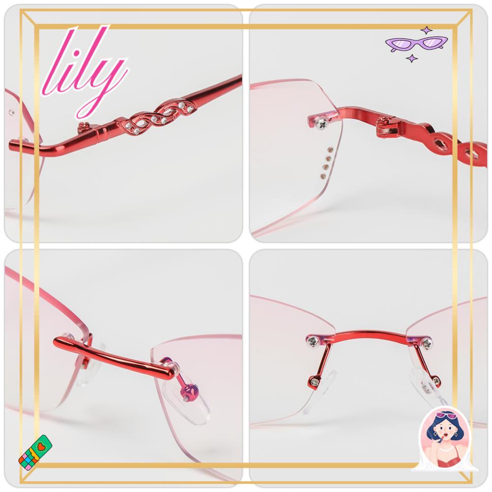 Lily Kacamata Baca Anti blue Light Anti-Letih Anti-UV Anti-blue Rays Metal Frame Eyeglasses