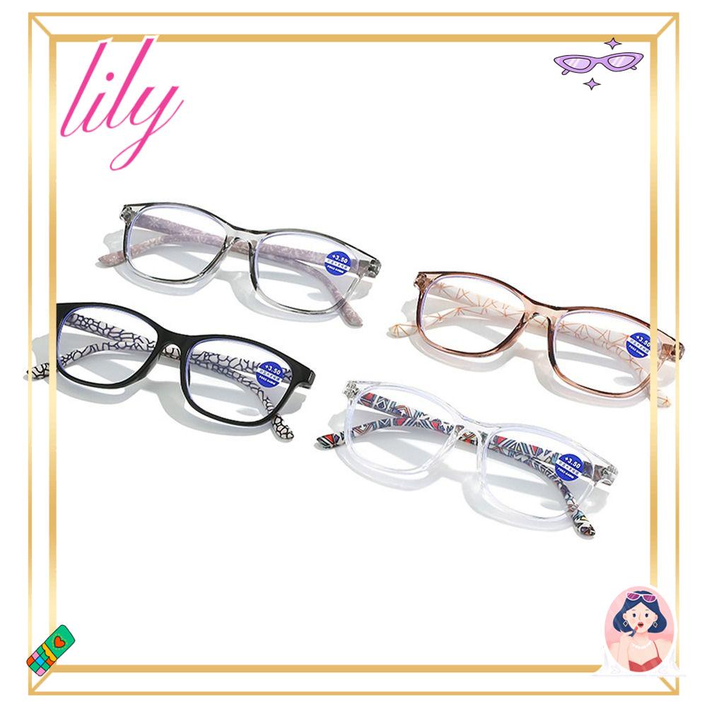 Lily Kacamata Baca Pria Wanita Portable Elegan Vintage Ultra Ringan Frame