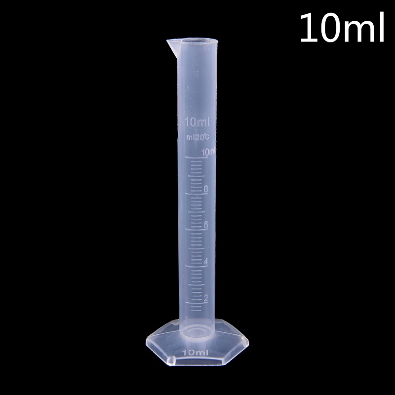 Beyen 10/25/50,100/250ML Silinder Ukur Plastik Test Laboratorium Graduated Tube ID