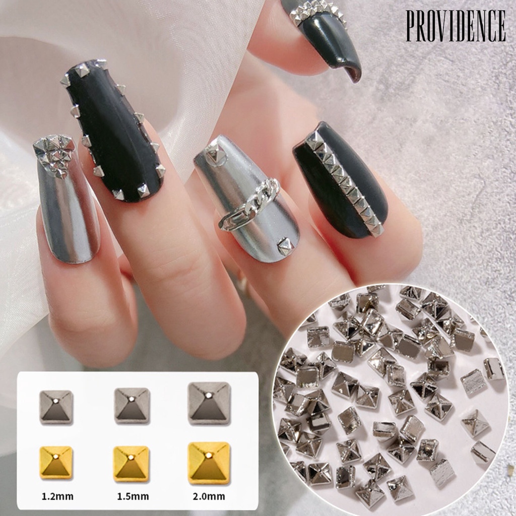 Providence 200Pcs/Set Nail Rivet Glitter 3D Efek Tidak Luntur Rivet Metal Seni Dekorasi Jalan Punk Pesona Untuk Manicure