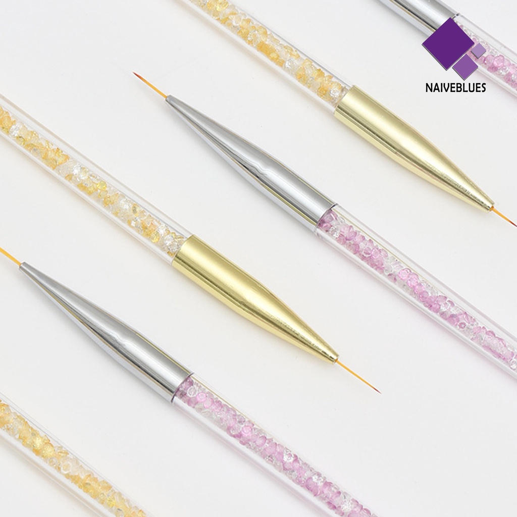 [naiveblues] 3pcs Pena Kuku Ultra-Tipis Nice-looking Nilon Wol Nail Drawing Liner Gadis