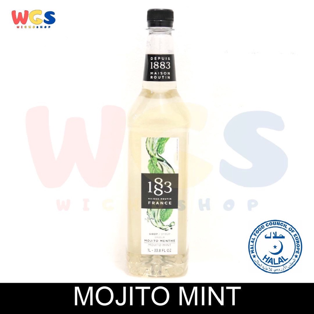 Syrup 1883 Maison Routin France Mojito Mint Flavored 33.8 fl oz 1ltr