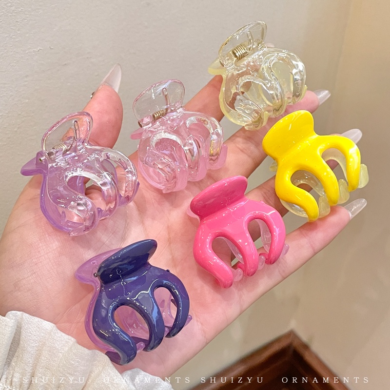 Pumpkin Grabbing A Small Female Hair Clip A Shark Clip High Ponytail Artifact Hair Card Clip Hiasan Kepala