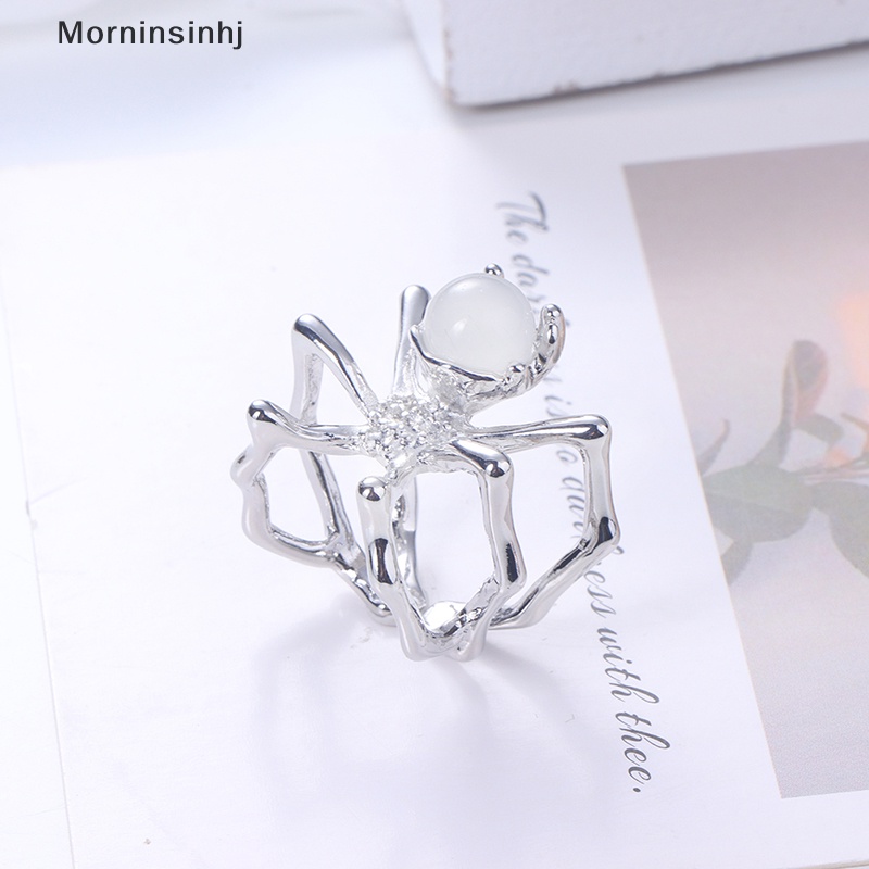 Mornin Baru Gothic Spider Cincin Untuk Wanita Pesona Punk Aesthetic Grunge Pasangan Cincin Vintage Barang Keren Pesta Perhiasan Tren Hadiah id