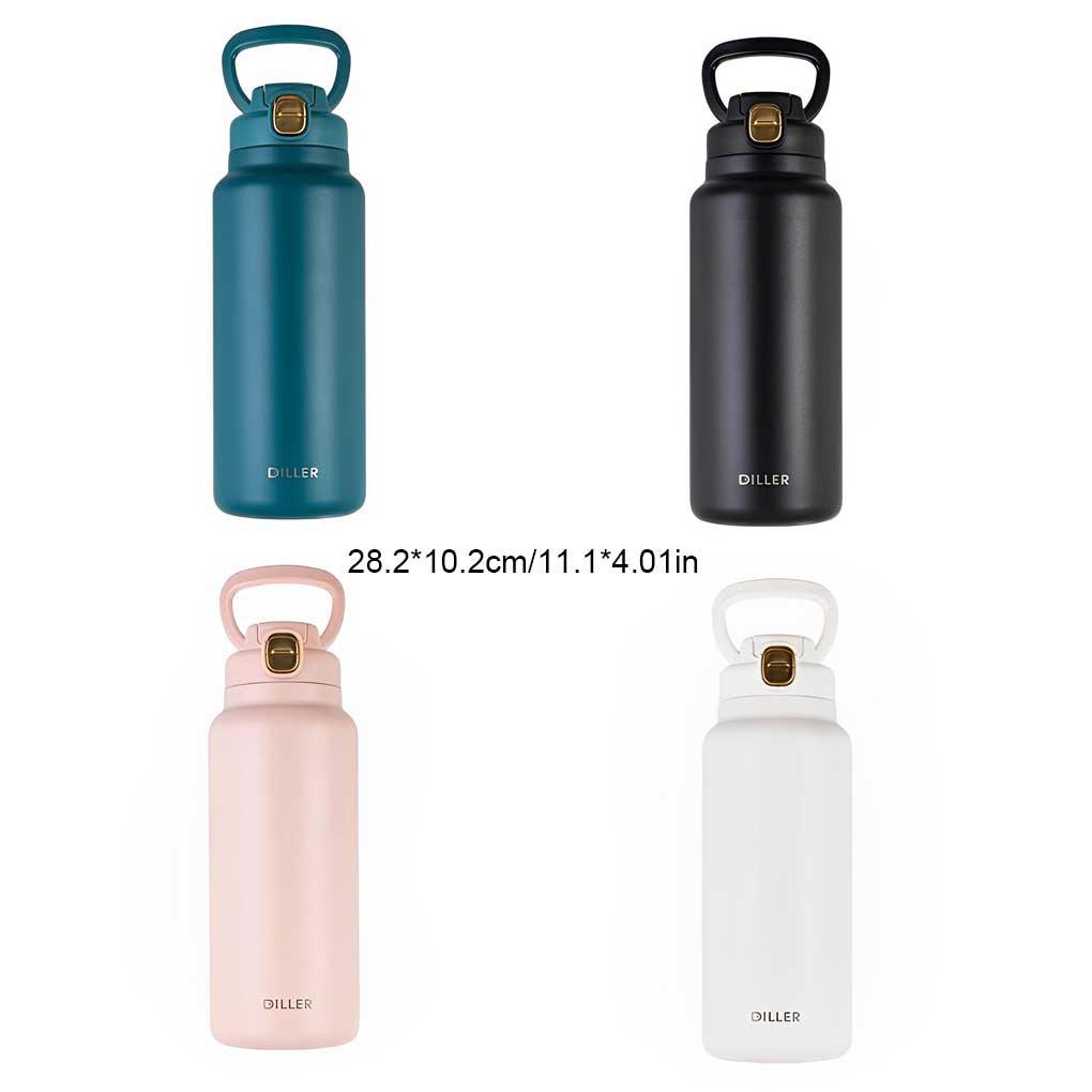 Stainless Steel Vacuum Portable Lifting Handle Langsung Minum 1500ml Volume Besar Anti Bocor Vacuums Flask Hadiah