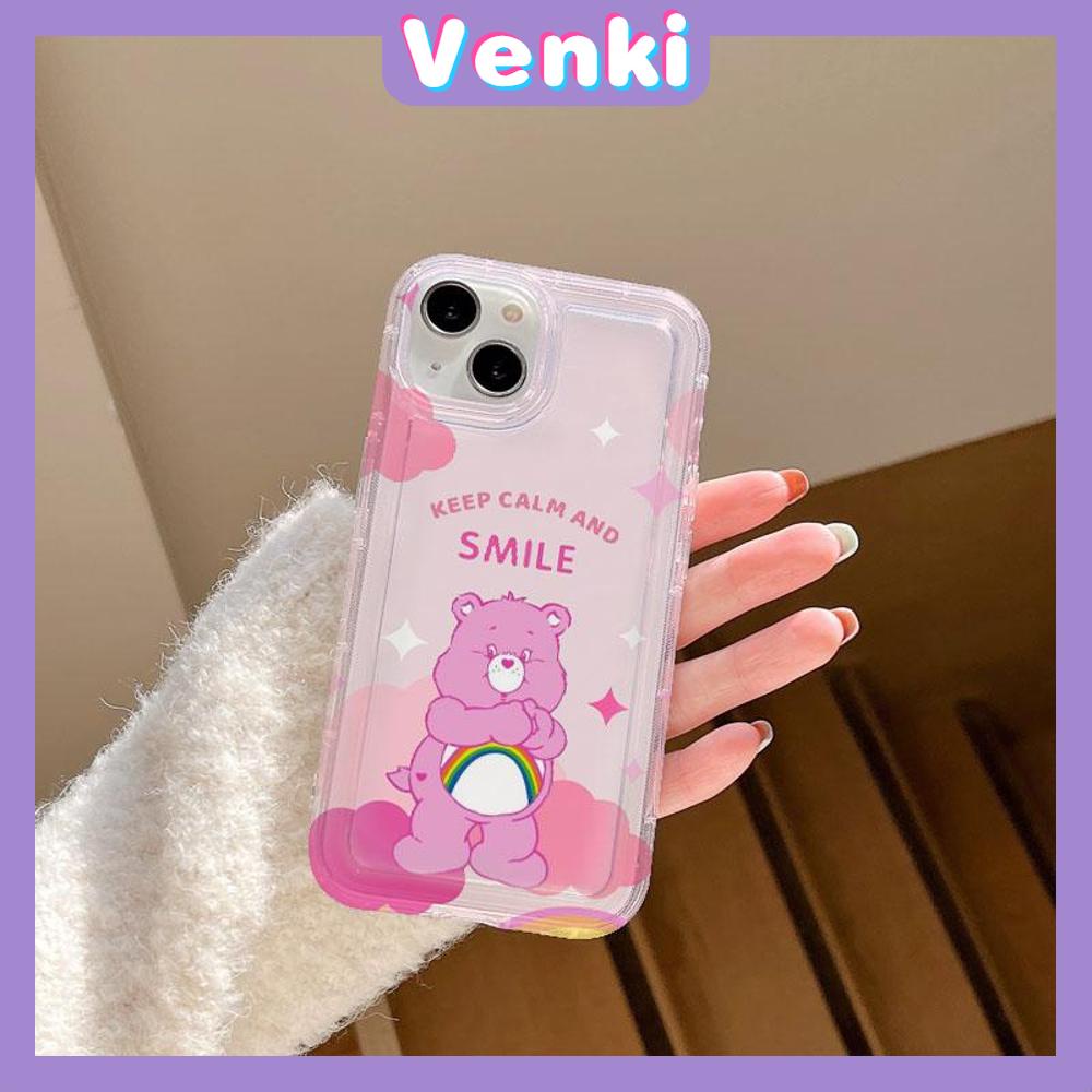 VENKI -For iPhone 11 iPhone Case Clear Case TPU Soft Case Airbag Shockproof Cute Cartoon Bear Compatible with iPhone 14 13 Pro Max iPhone 12 Pro Max 11 7Plus 6Plus XR xs max 7 8