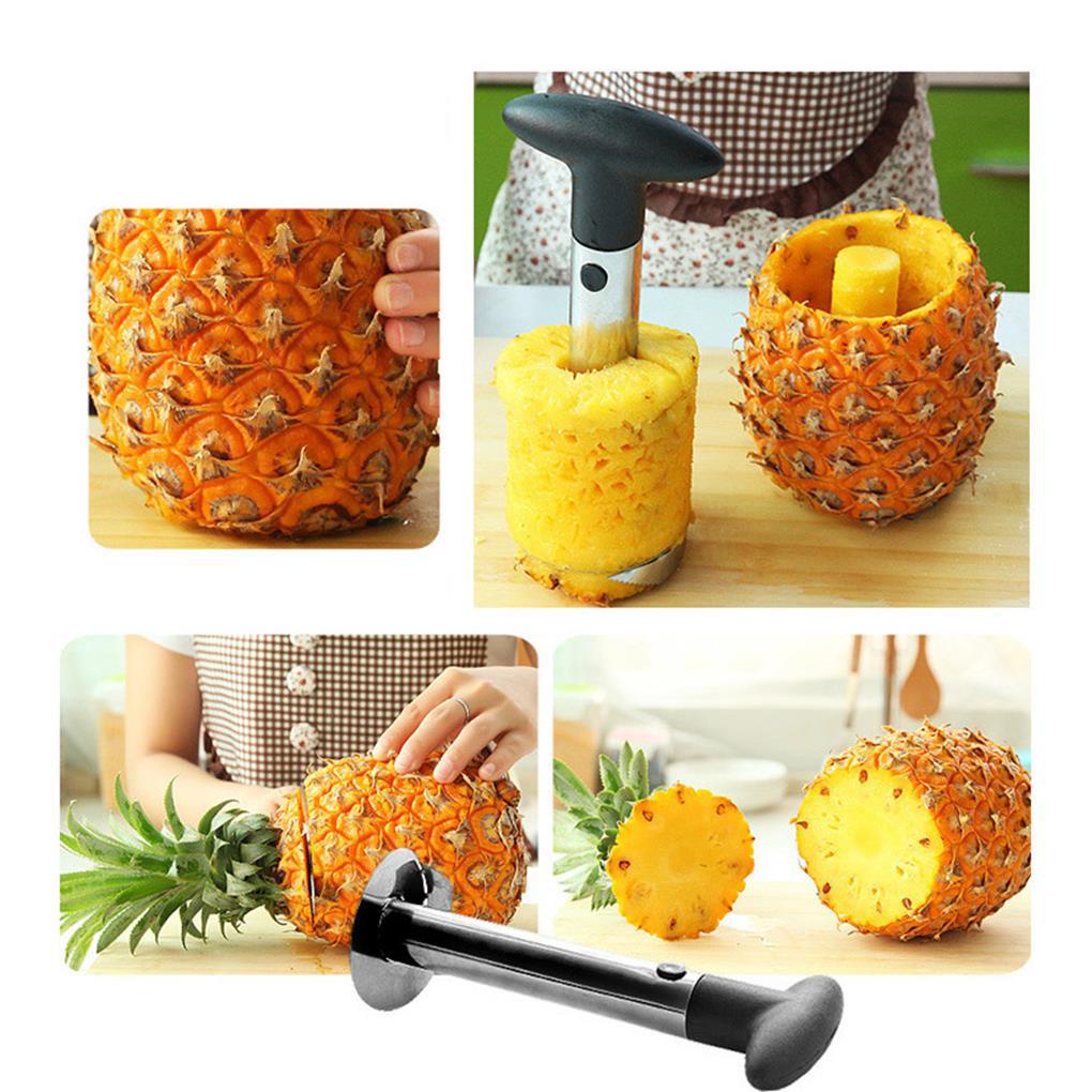 Alat Pemotong Pengiris Nanas Stainless Steel Gadget Dapur Pengupas Buah Corer Slicer Kitchen Tools