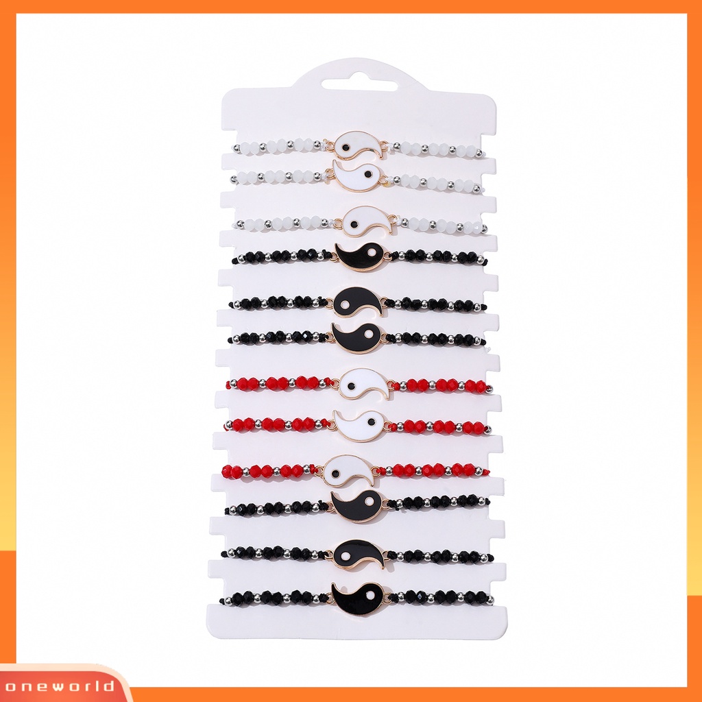 [EONE] 12pcs Gelang Anyaman Handmade Tenun Adjustable Eye-catching Gaya Tai Chi Hias Portable Wanita Pesona Braided Bracelets Aksesori Busana
