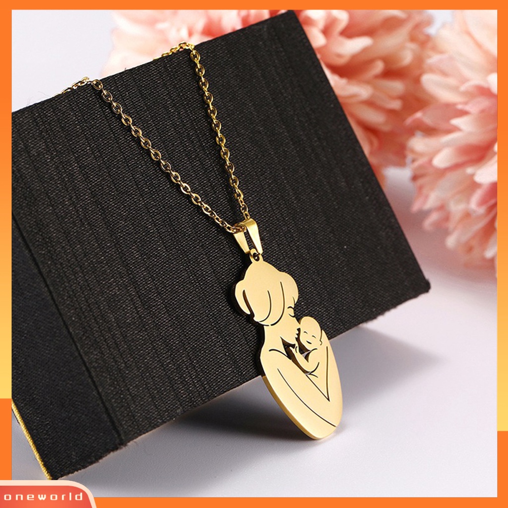 [EONE] Rantai Kalung Finishing Terang Pola Halus Electroplating Eye-catching Bermakna Dekorasi Fashion Perhiasan Pribadi Bayi Lahir Kalung Anak Hadiah