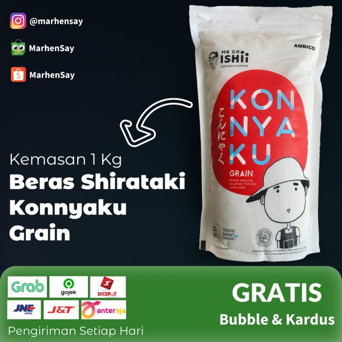 

Big Sale~ Terlaris beras shirataki 1kg / Konnyaku Rice Low Carb