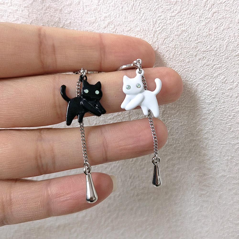 Mxbeauty Kitten Stud Earrings Kreatif Fashion Batu Permata Jumbai Tembaga Tetes Minyak Aksesoris Wanita