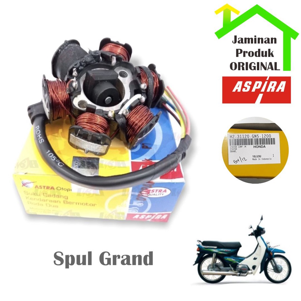 Aspira Spul Honda Grand Stator Comp Magnet Pulser Spull Motor