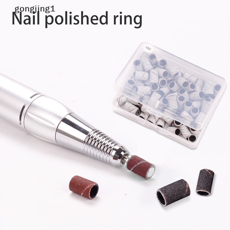 Ggg Kuku Perak Pegang Mata Bor Sanding Band Manicure Nail Remover Sanding Cap ID