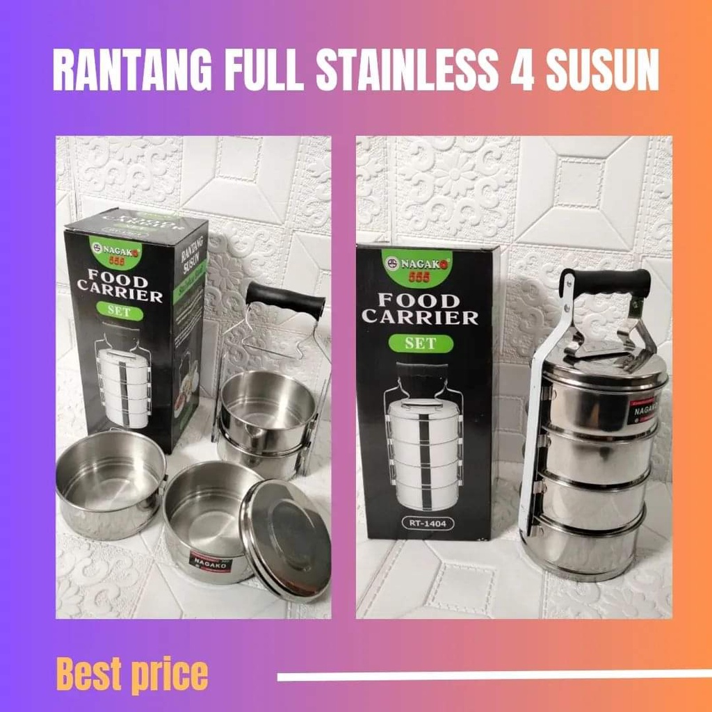 Rantang 4 susun nagako 14cm