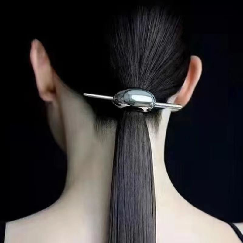 Jepit Rambut Rumbai Bulan Mewah Ringan Korea Desain Berlebihan Bagian Belakang Kepala Pan Hair Hairpin