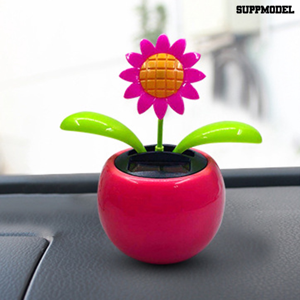 [SM Auto] Ornamen Mobil Lucu Tenaga Surya Kartun Vibrant Hias Dekorasi Hadiah Dashboard Mobil Menari Bunga Berayun Mainan Untuk Teman