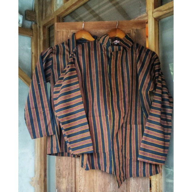 Lurik Surjan Couple Surjan Sarimbit Surjan Dewasa Murah  Baju Adat Jawa Baju Lurik Kebaya Lurik