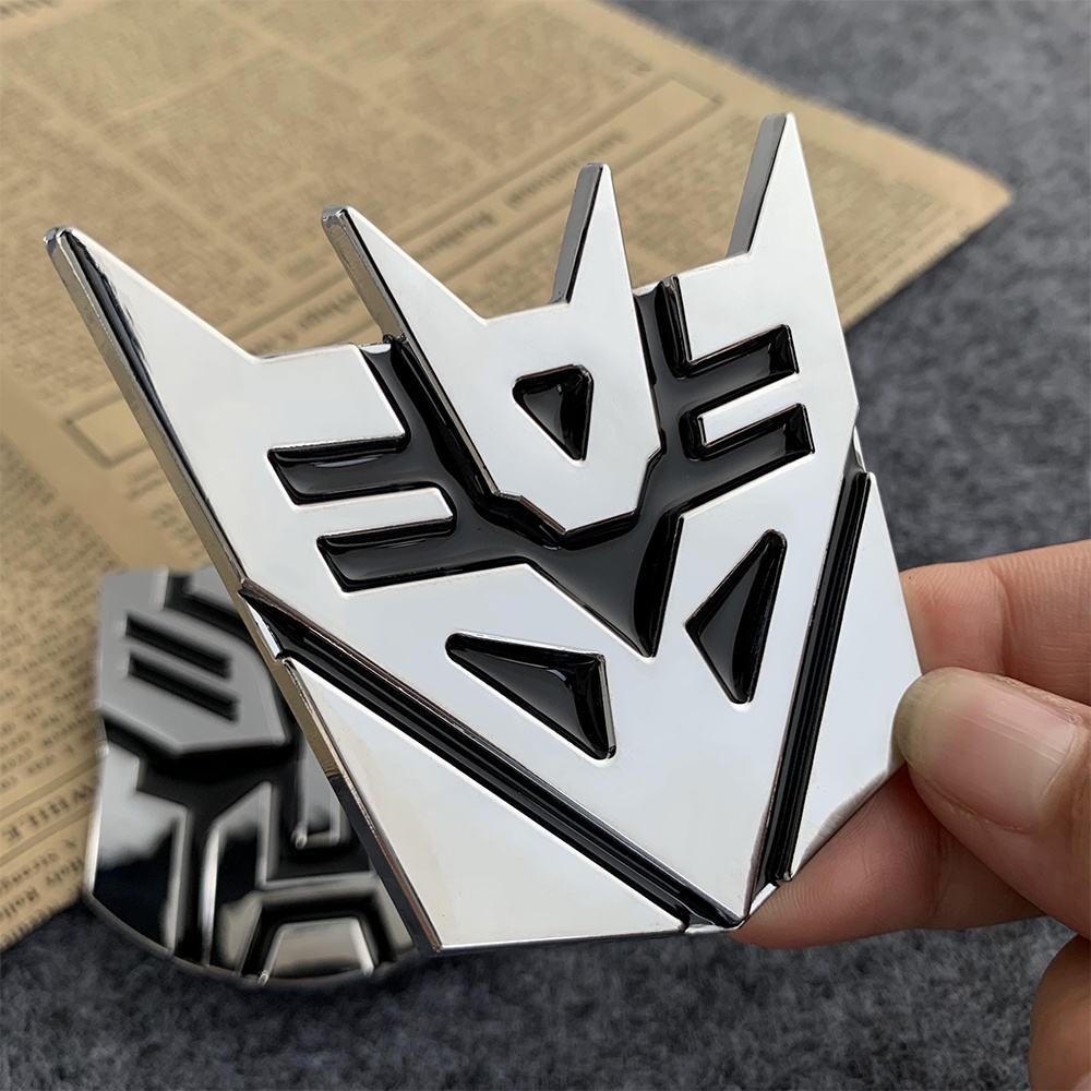 Transformers Stiker Bumblebee Metal 3D Emblem Autobots Badge Motor Dekorasi Mobil Pribadi Belakang Modifikasi Aksesoris forToyota Mitsubishi