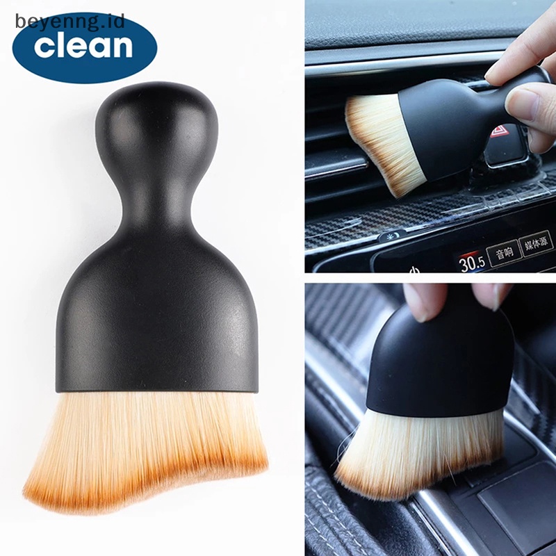 Beyen Pembersih Detailing Interior Mobil Soft Brush Makeup Foundation Brush Penghilang Debu ID