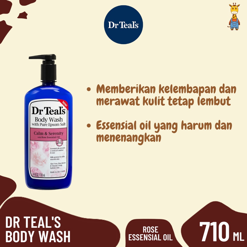 Dr Teal's Body Wash With Pure Epsom Salt 710ml
