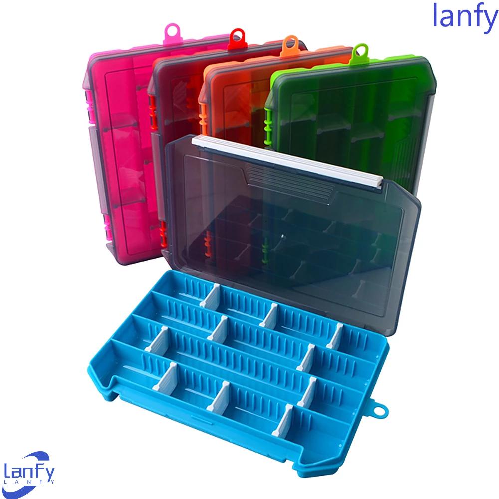 Lanfy Fishing Tackle Box Alat Pancing Kail Pancing Adjustable Umpan Pancing Sekat Yang Dapat Dilepas Kotak Organizer Pancing