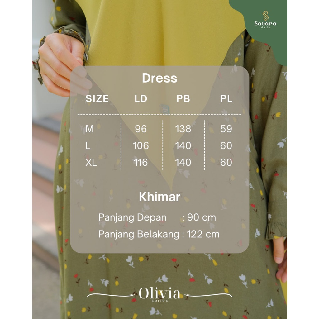 Olivia Dress Set Khimar By Savara Daily