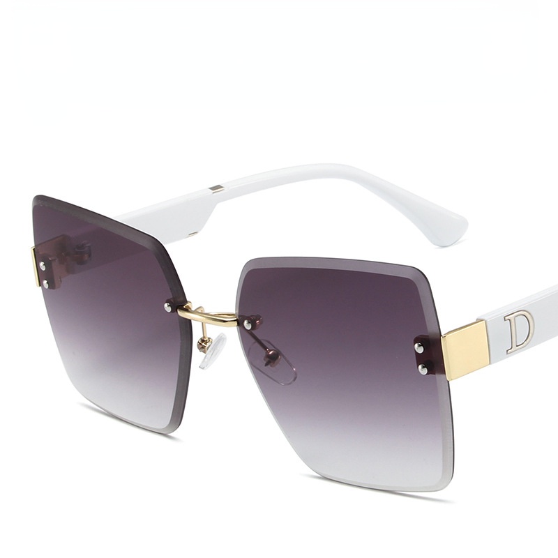 Kacamata Hitam Fashion Square Aesthetic Shades Untuk Wanita/Pria Metal Frame Sunglasses Eyewear