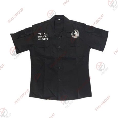 Kemeja Tactical PDH Intelkam Hitam / Kemeja Panjang Pria