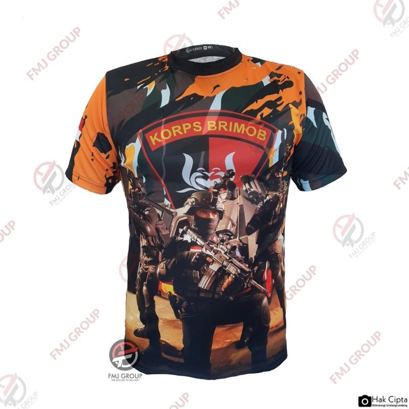 Kaos Dry Fit BRIMOB / Kaos Jersey KORPS BRIMOB Full Print - DryFit I1