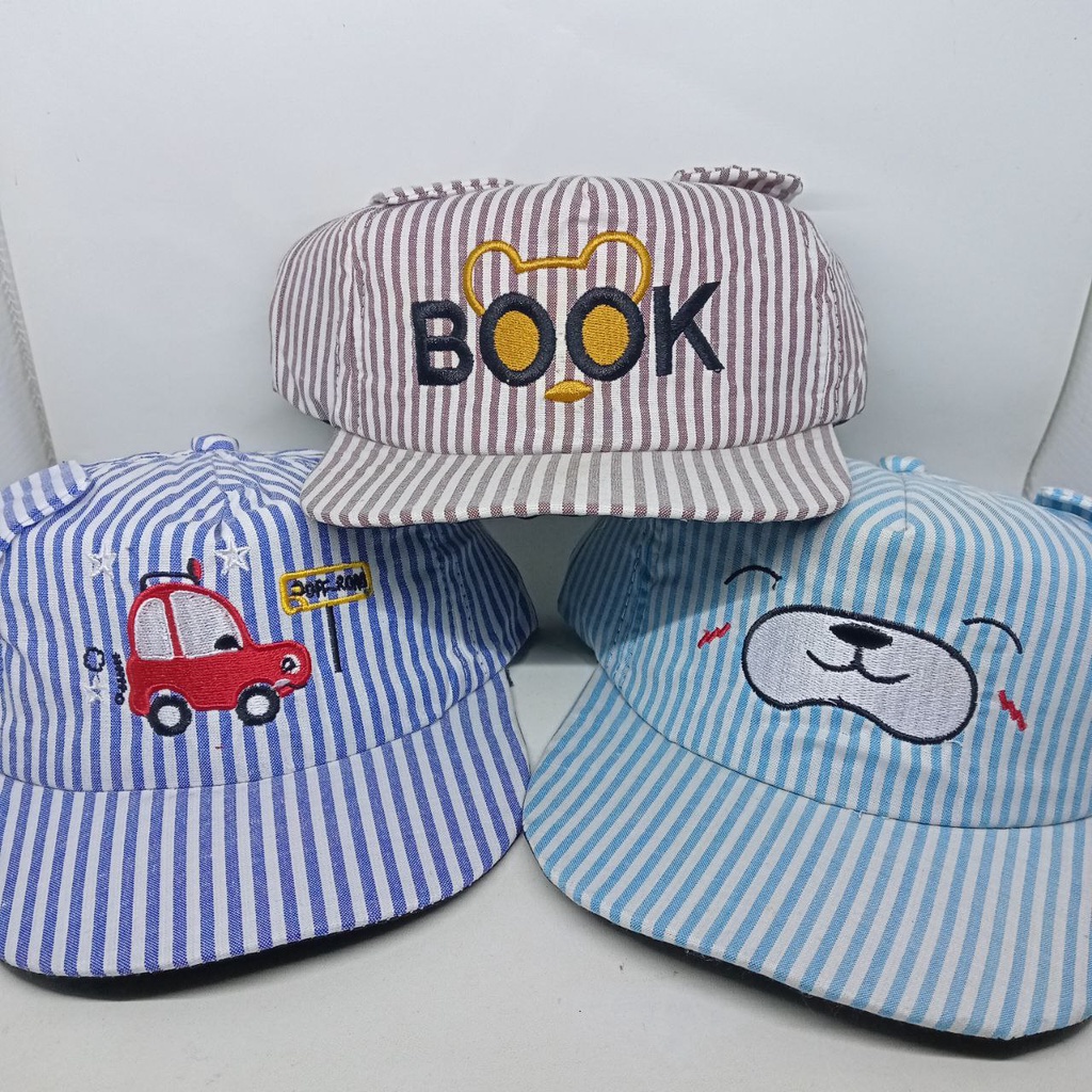 TOPI SALUR MOTIF KARAKTER UNTUK ANAK LAKI-LAKI &amp; PEREMPUAN (UNISEX) USIA 1 - 3 TAHUN