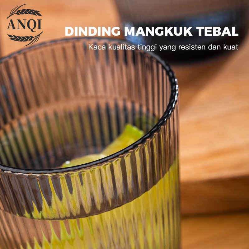 ANQI 1888 2 IN 1 Mangkok + Glass / Glass Soup Bowl With + Bowl Mangkuk Saji Kotak Kaca Tebal
